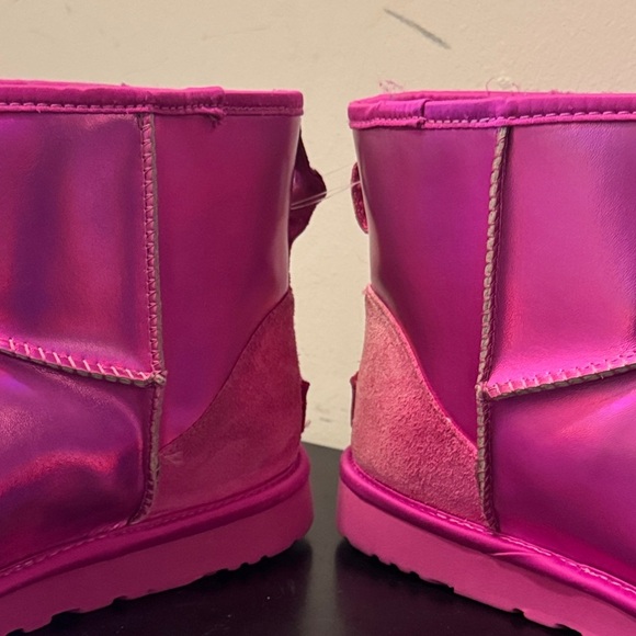 UGG Pink Metallic Ankle Boots - Picture 8 of 14
